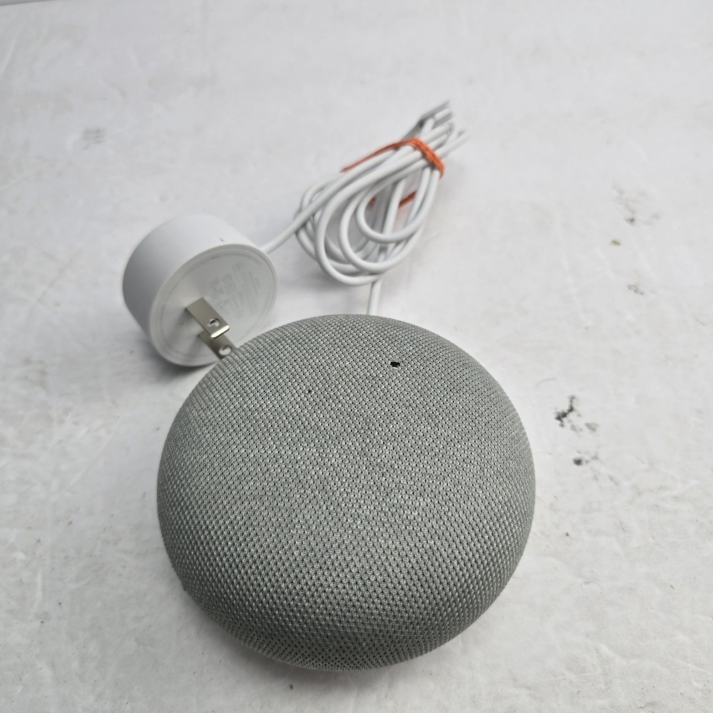 Google Home Mini (Model H0A) White Chalk Smart Speaker w/ Power Adapter