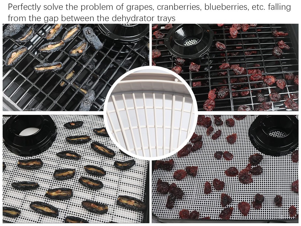 Kispog Silicone Mesh Dehydrator 12x13 inch Rectangular 6 pcs, 12x13-6pcs