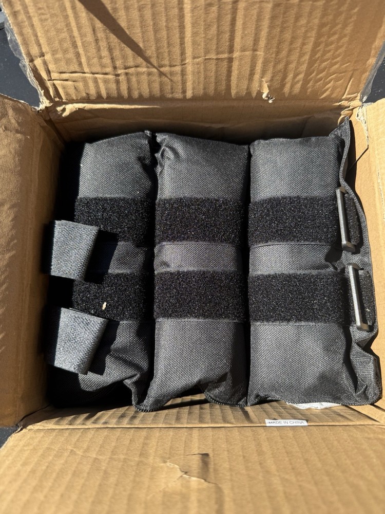 CAP 20 lb Pair Adjustable Black Nylon Ankle Weights with Straps