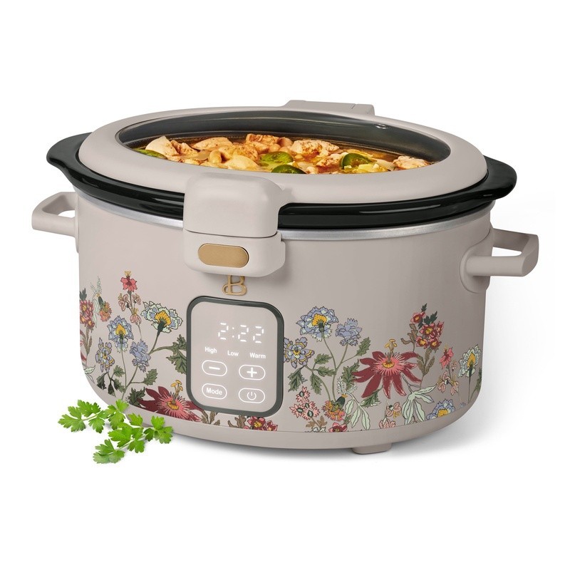 4qt Slow Cooker W/ Locking Lid Dishwasher Safe Digital Display Timer Settings US