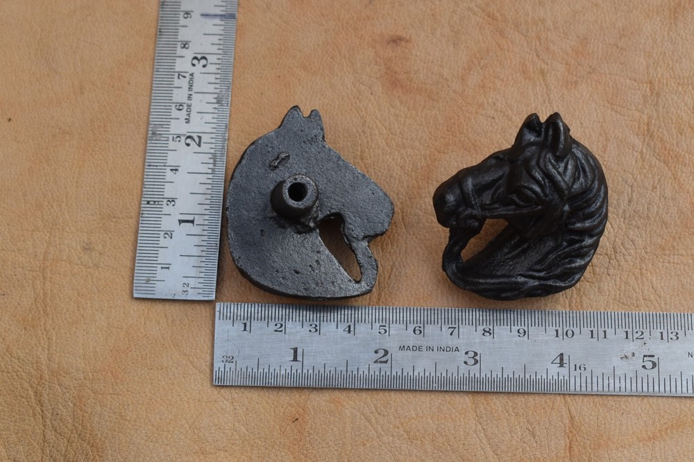10 pcs Vintage Cast Iron Knob Horse Face shape Drawer handle cupboard knobs