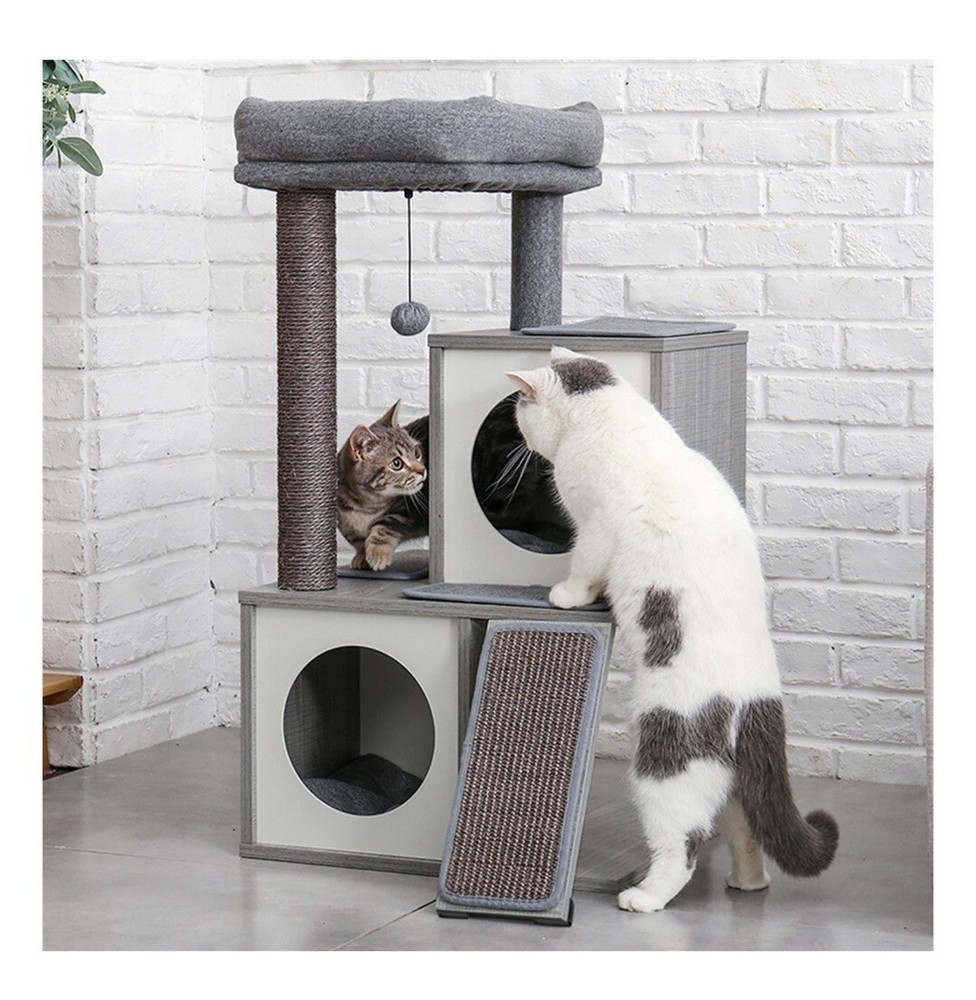 Cat Tree Luxury 35" Cat Tower with Double Condos