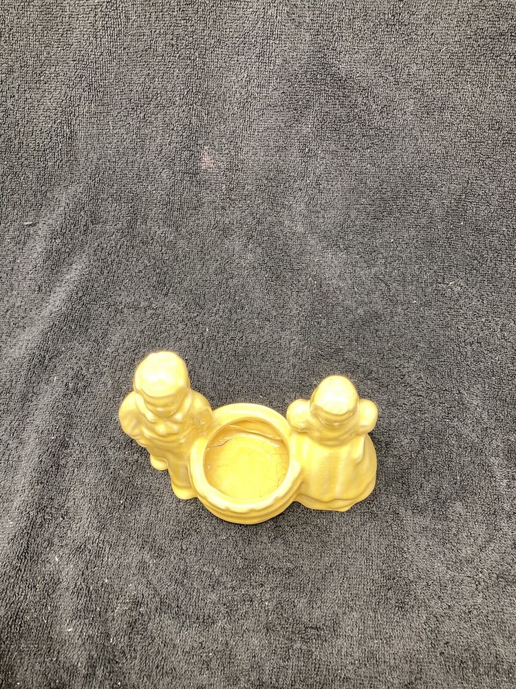 Litte Yellow Boy And Girl Planter