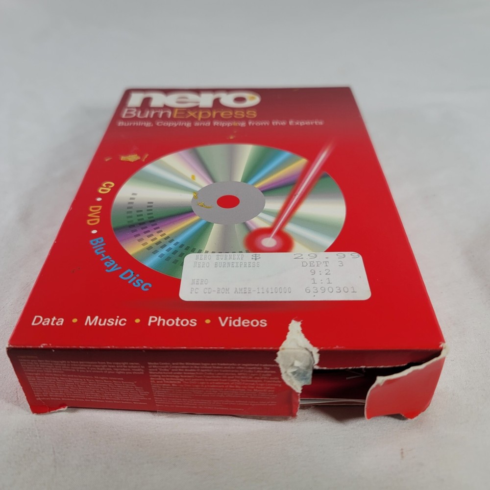 Nero Burnexpress PC SOFTWARE - No Barcode