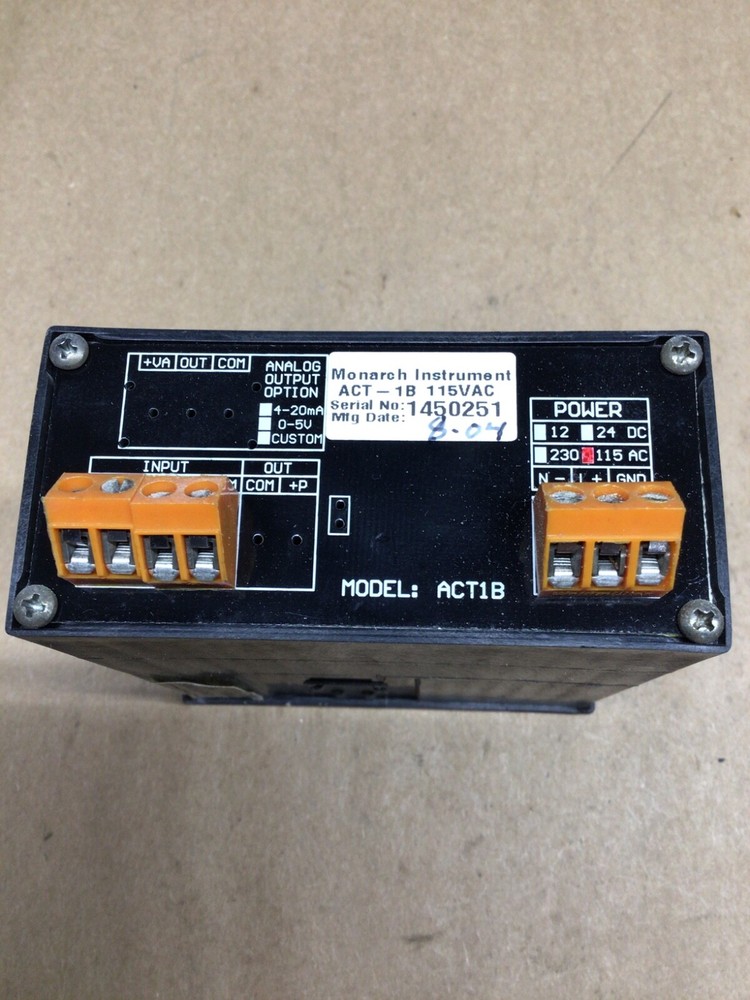 Monarch ACT-1B Panel Tachometer #4006J121