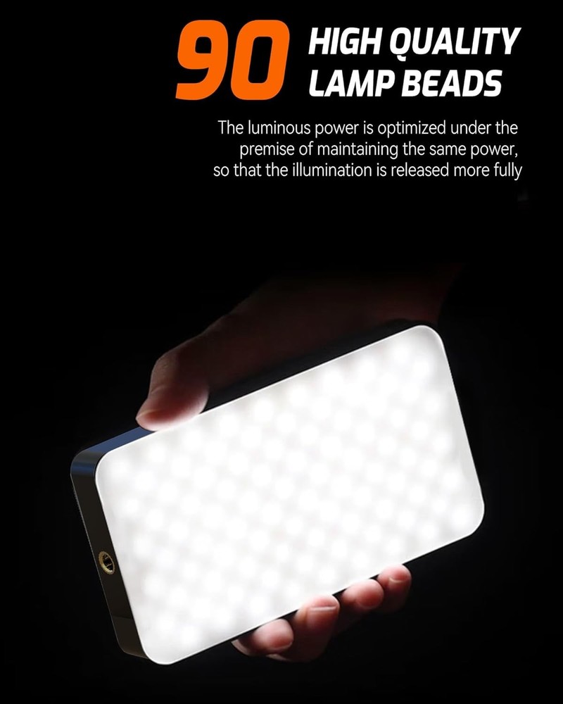 Portable Selfie Light for iPhone 90 LED Rechargeable Fill Light