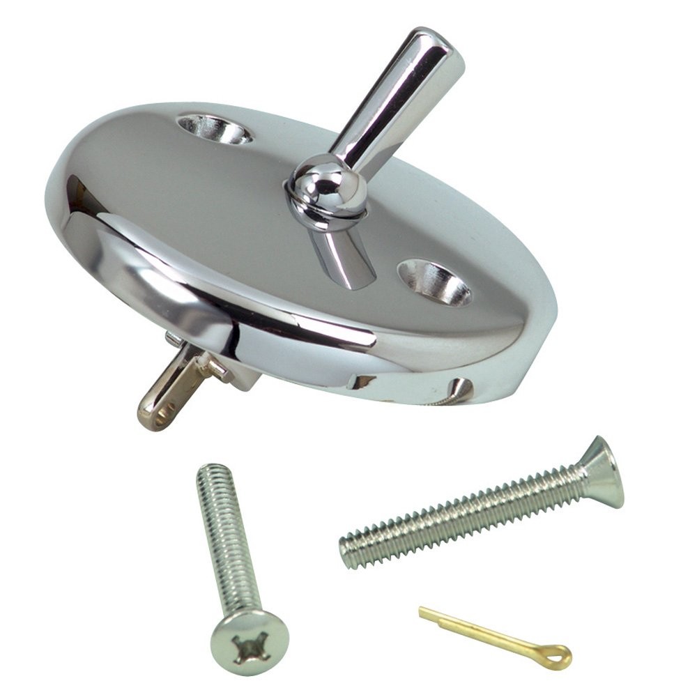 DANCO Bath Tub Overflow Plate with Trip Lever, Chrome, 2 Inches, Chrome
