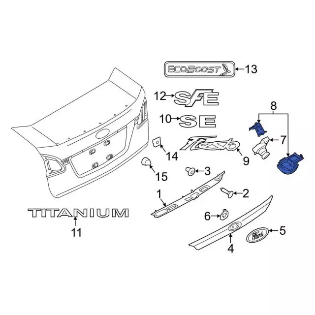 Genuine Ford Rear Camera Bracket D2BZ-19H421-A