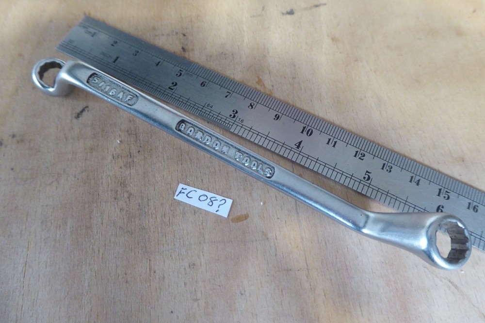 GORDON TOOLS 5 /16 X 3/8" AF cranked ring spanner