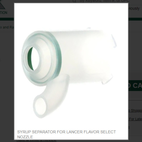 SYRUP SEPARATOR FOR LANCER FLAVOR SELECT NOZZLE # 82-3457