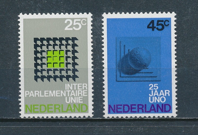 Netherlands   485-6 MNH, Panels & Globe, 1970