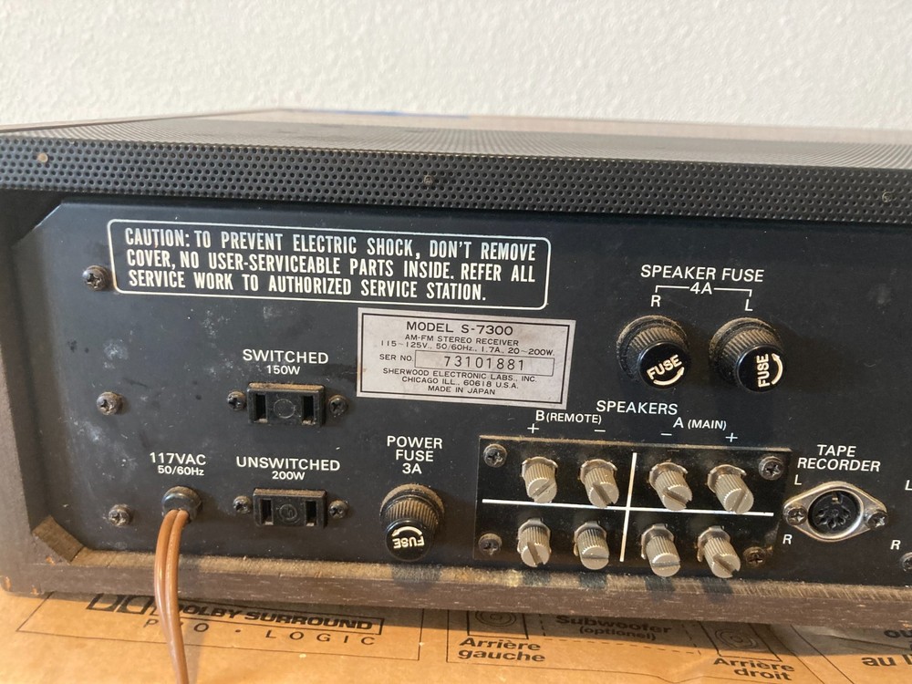 Sherwood S-7300 Solid State Receiver Vintage