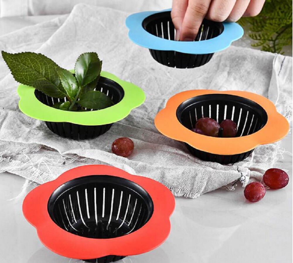 4 Pcs Plastic Kitchen Sink Drain Strainer Filter Catching Food Particles 4.5''