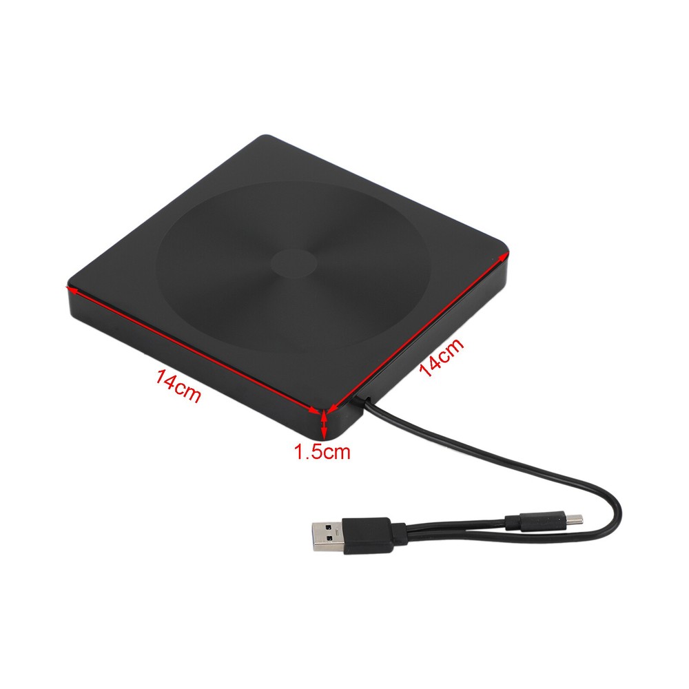 USB 3.0 External DVD Drive BD Player Read/Write 2IN1 Portable Burner US