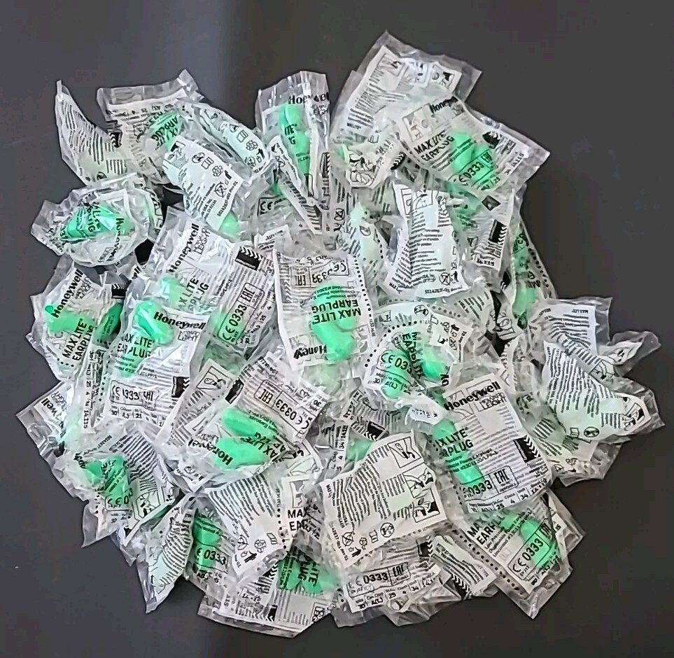 MAX LITE • Earplugs 100 PCS, Individually Packed, Super Comfortable For Sleep.