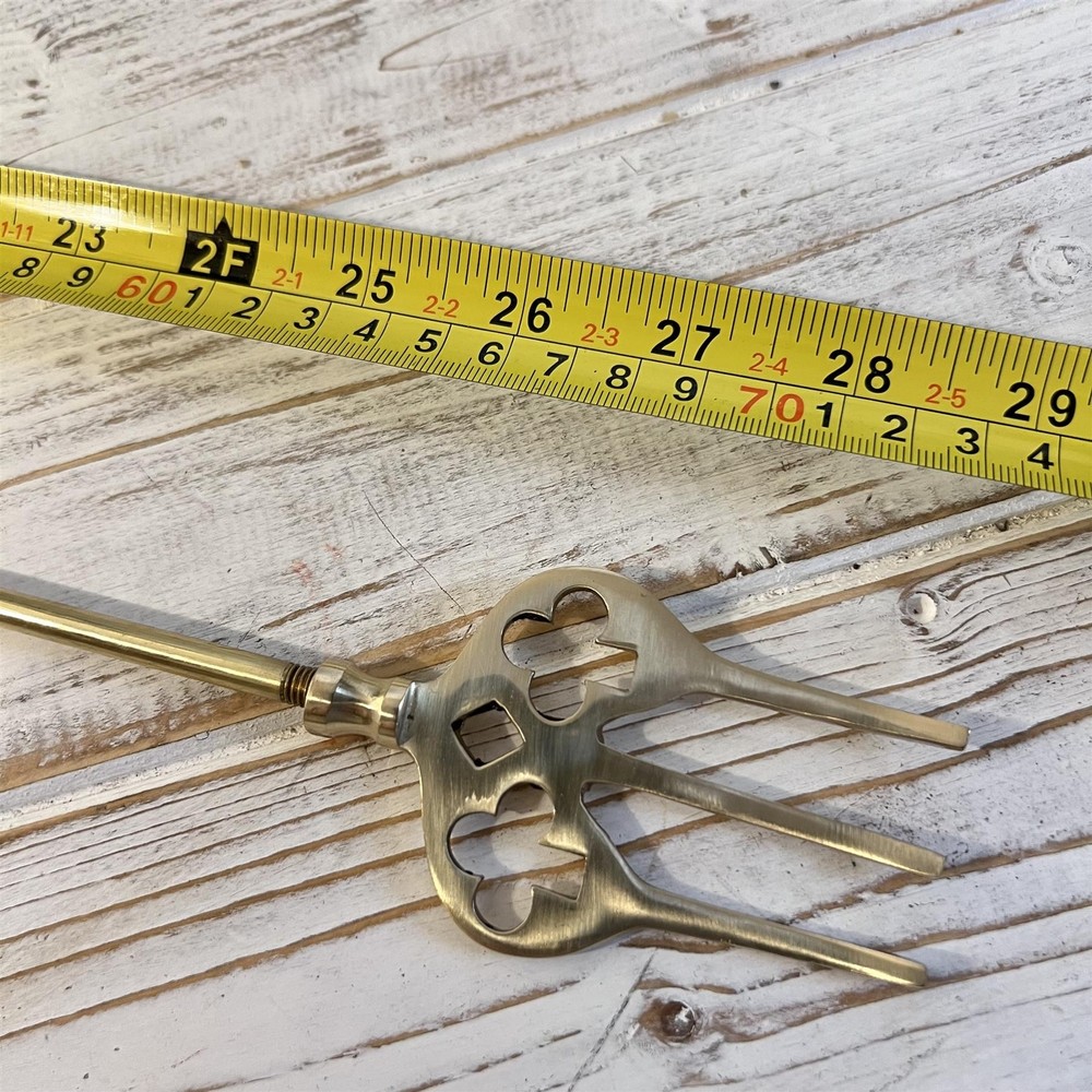 Brass extending fireside toasting fork | Extends to 72cm