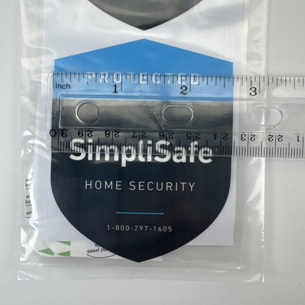 SimpliSafe Home Security System Sign + 2 Window Decals | Monitored 24/7