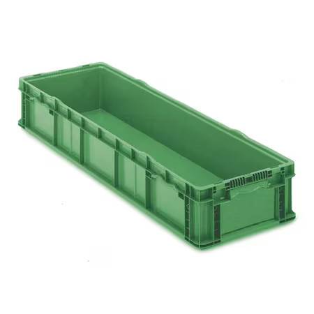 Orbis So4815-7 Green Solid & Stackable Straight Wall Storage Container, 17.2