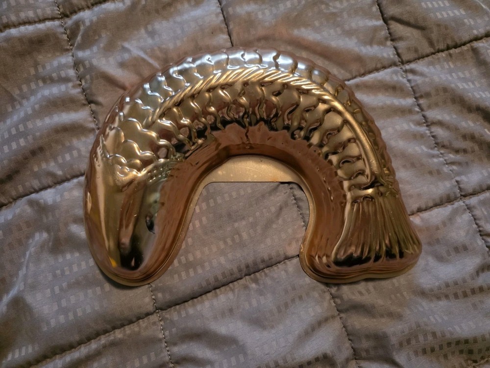 Copper Salmon Baking Mold With Wall Hook. Unbranded