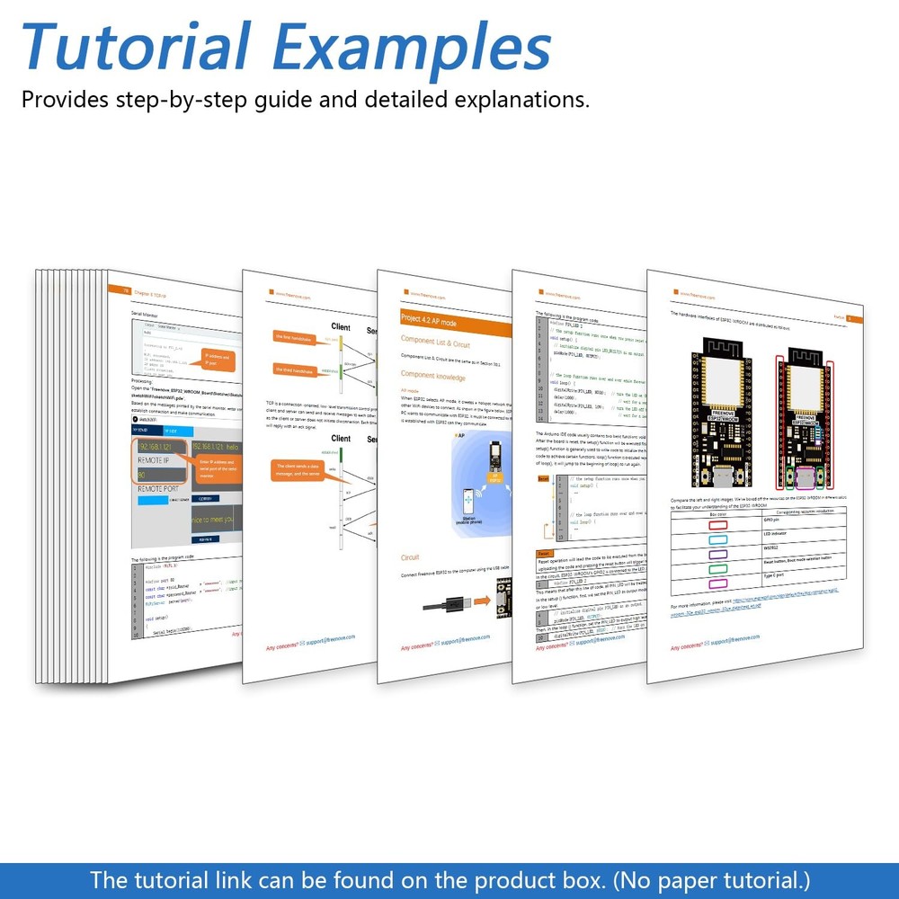 Freenove ESP32 Dev Board Kit (2 Pack), Dual-core 32-bit 240 MHz Microcontroll...
