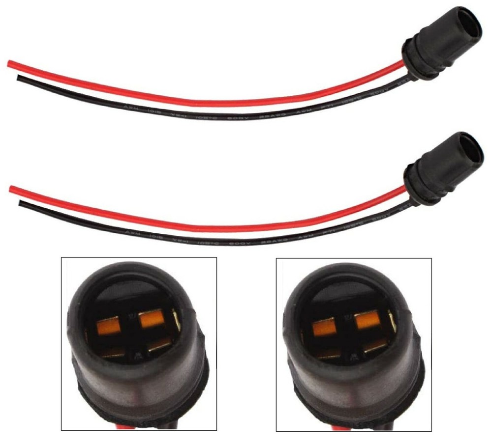 Universal Pigtail Wire Female Socket W5W Harness License Plate Tag Light Bulb C