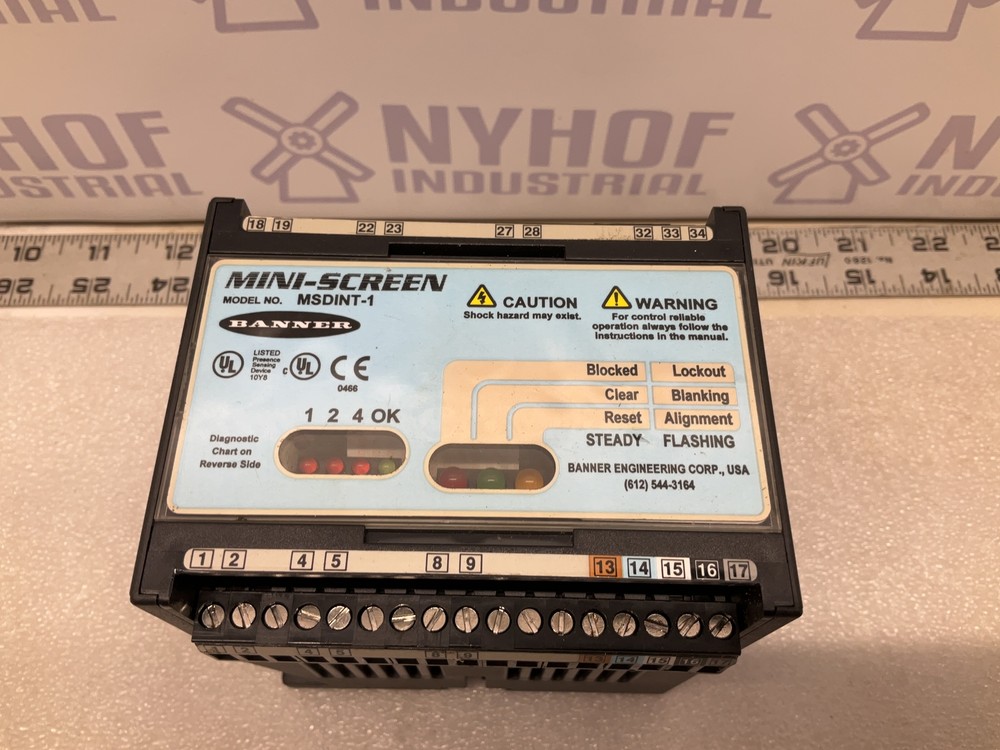 BANNER MSDINT-1 LIGHT CURTAIN CONTROLLER-Used