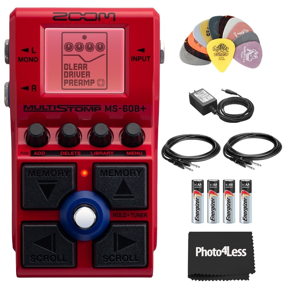 Zoom MS-60B+ MultiStomp for Bass Bundle