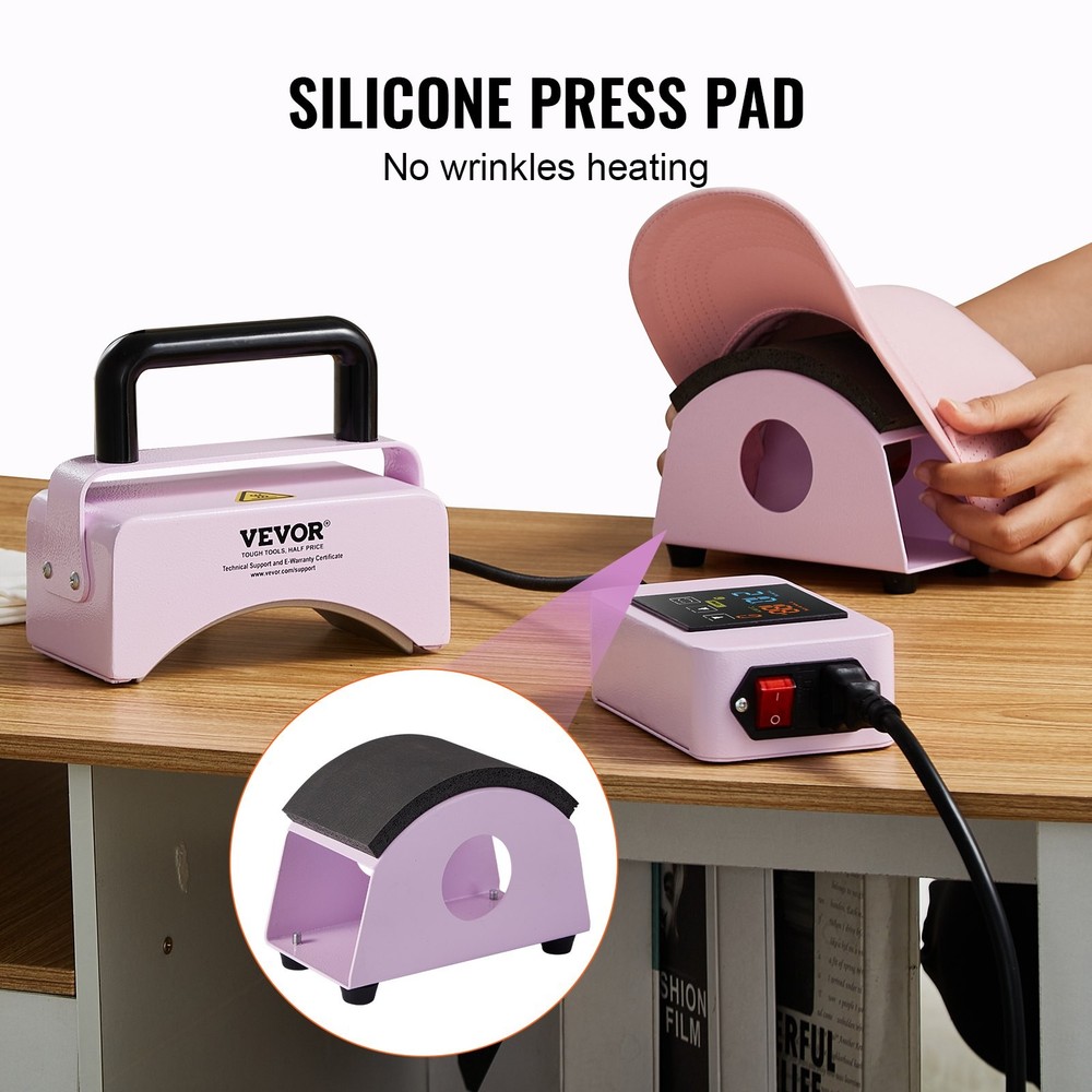HOT/ Hat Press Machine,Mini Hat Heat Press for Caps with Integrated Control Pan