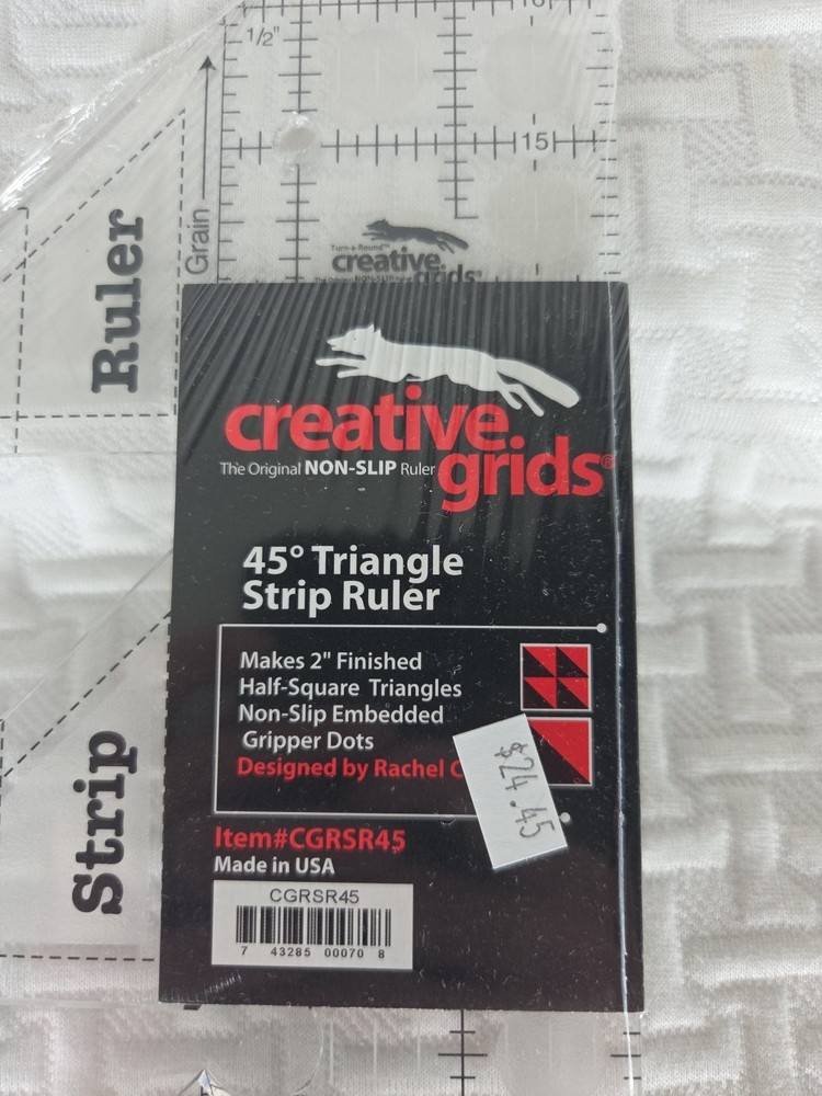 Creative Grids 45 Degree Triangle Ruler CGRSR45
