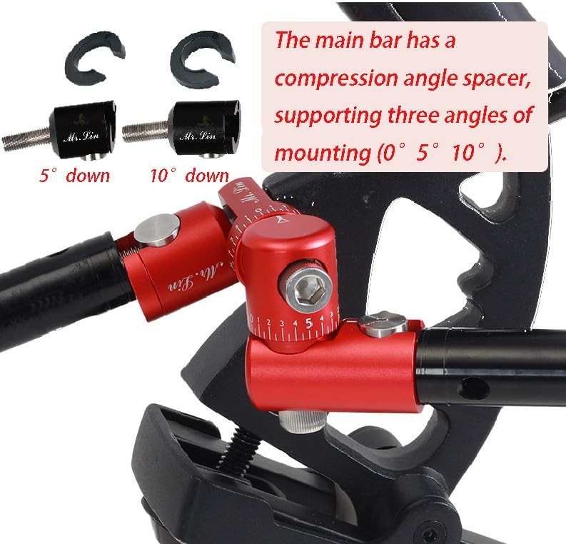 AMEYXGS Bow Rod Stabilizer Fully Adjustable Single Side V-bar Mount Quick