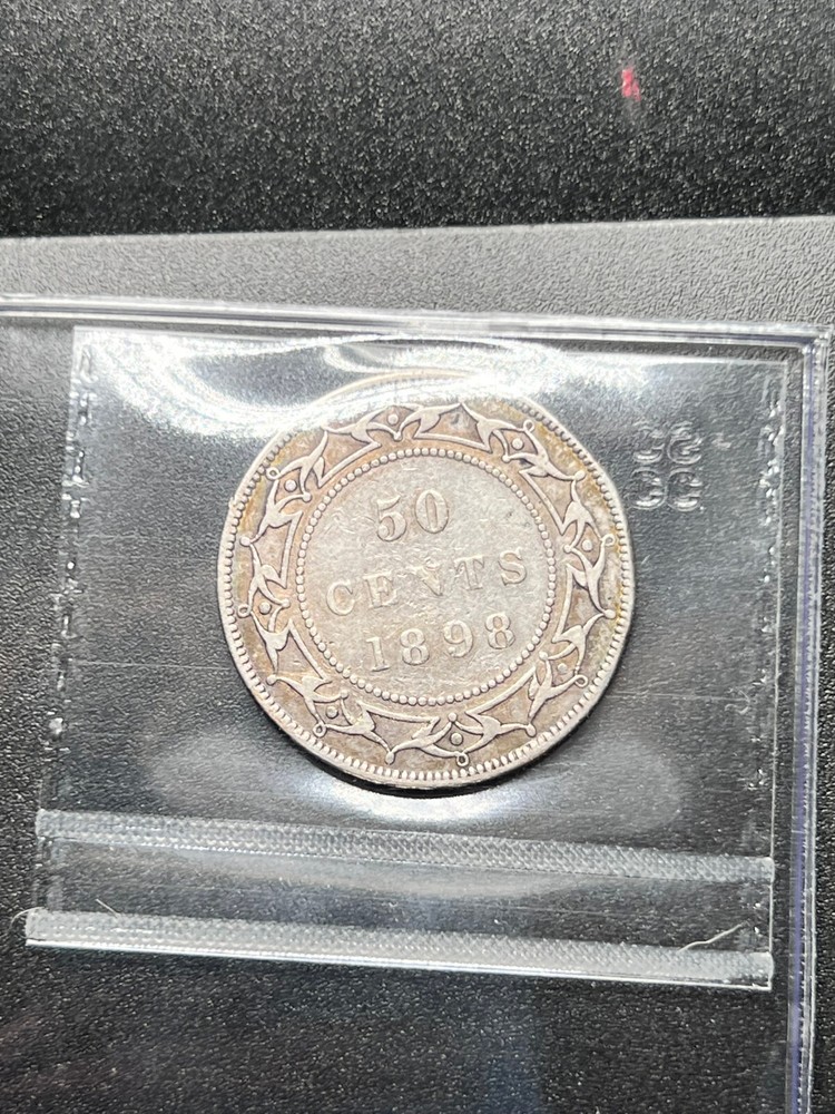 1898 NFLD 50 Cent CCCS Graded F-12