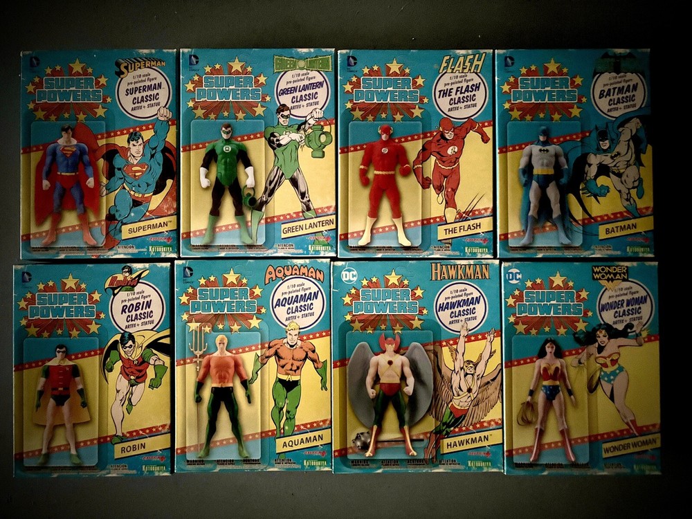 DC Comics™ SUPER POWERS Kotobukiya Kenner EXCLUSIVE Collection Figure STATUE SET