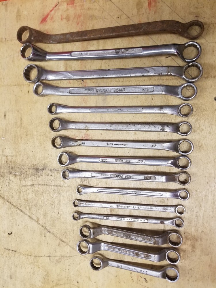 Miscellaneous lot Of 15 Offset Box Wrenches