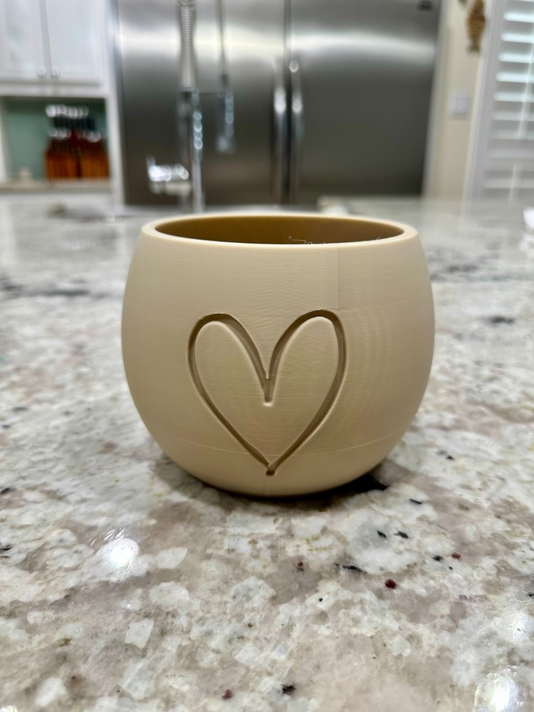 3D Printed Heart Planter