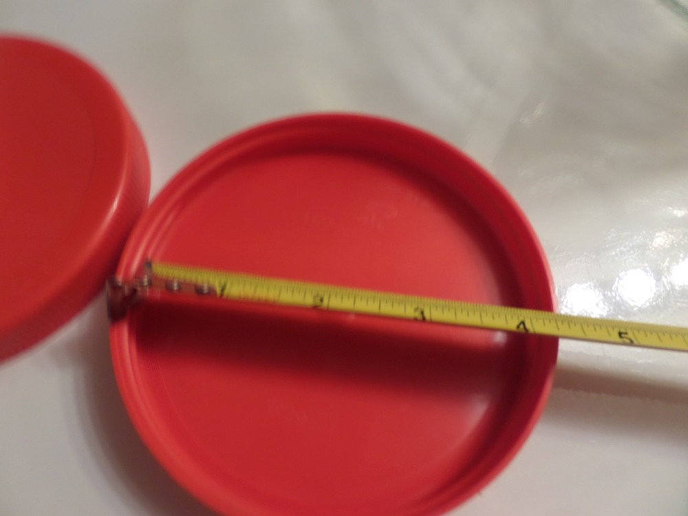 Solid Lid once used. For One Gallon Wide Mouth Glass Jar