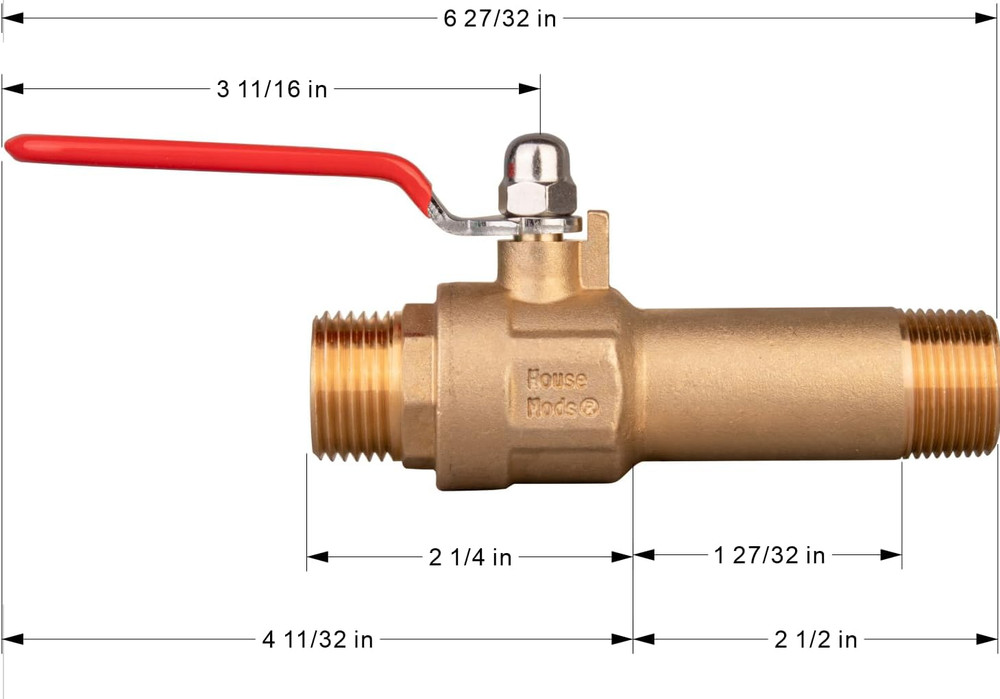 HMP012 Full Port Water Heater Straight Drain Valve LF Compliant Brass 3/4" MNPT