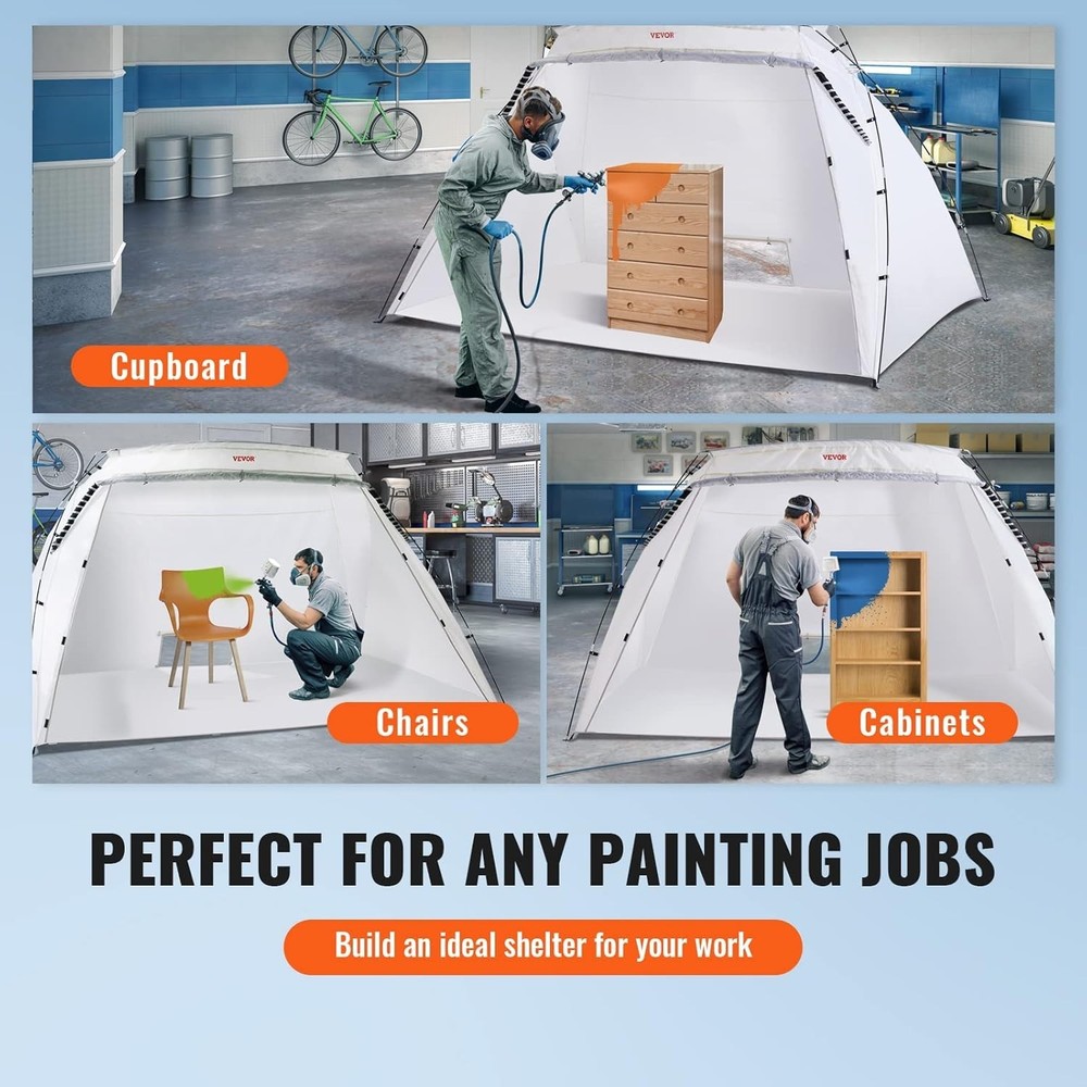 Extra Large Spray Paint Shelter – Quick Setup & Windproof Hooks for Crafts