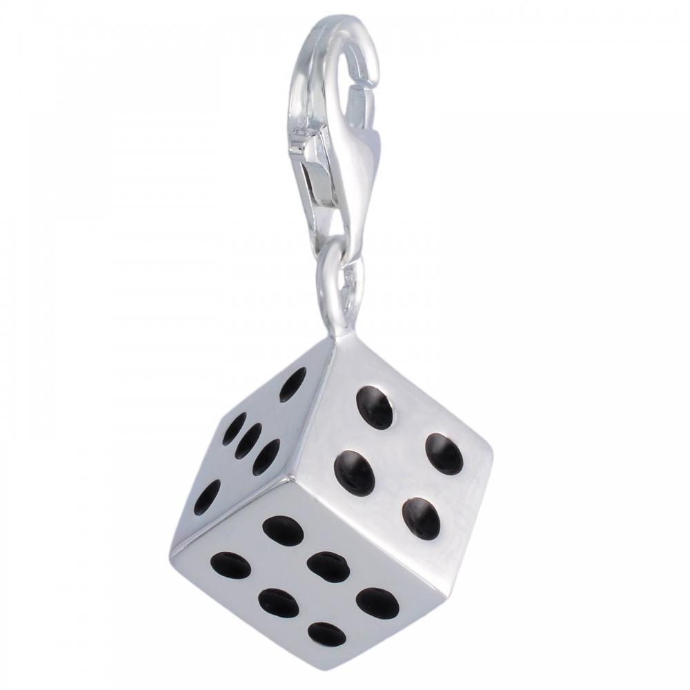Melina charm pendant cube silver 925