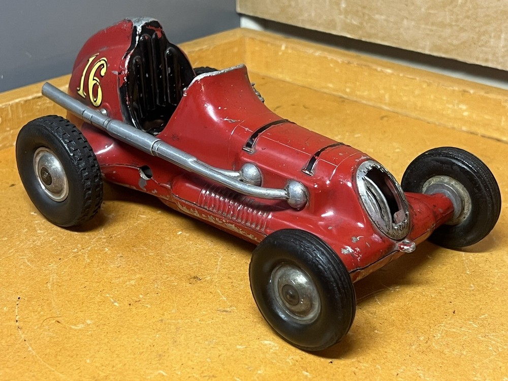 Vintage Roy Cox Thimble Drome Champion Tether Race Car No Engine Blue #16