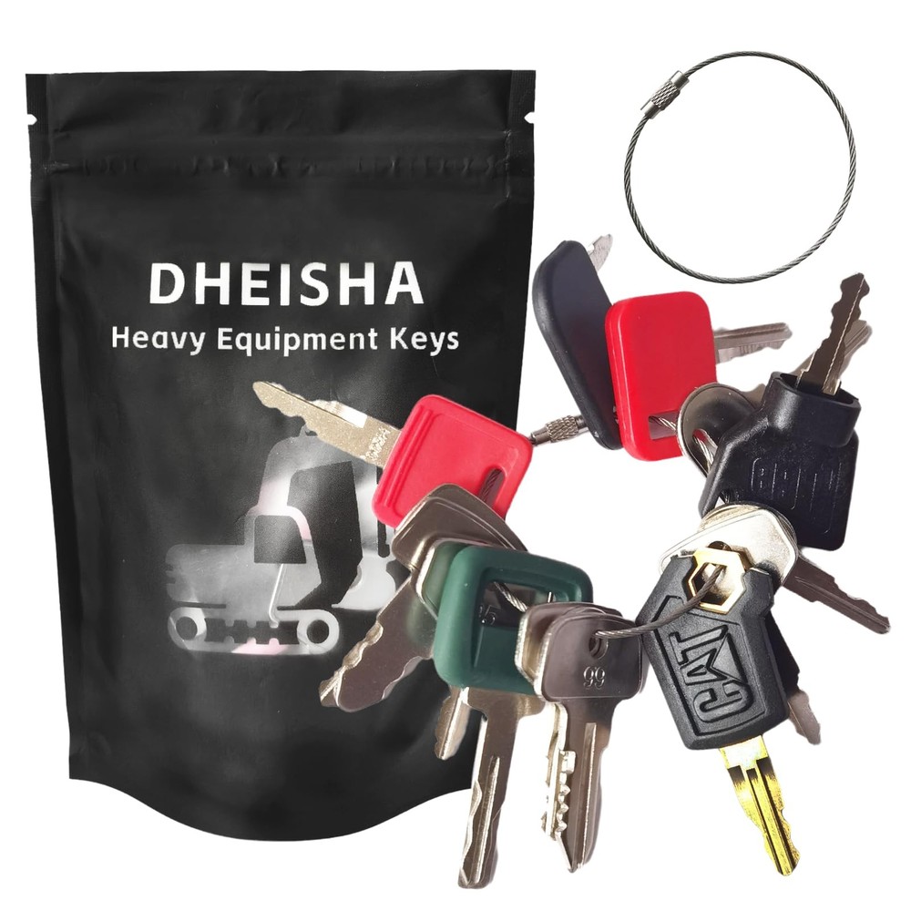 15PCS Multi Types Heavy Equipment Key Set Construction Master Set...