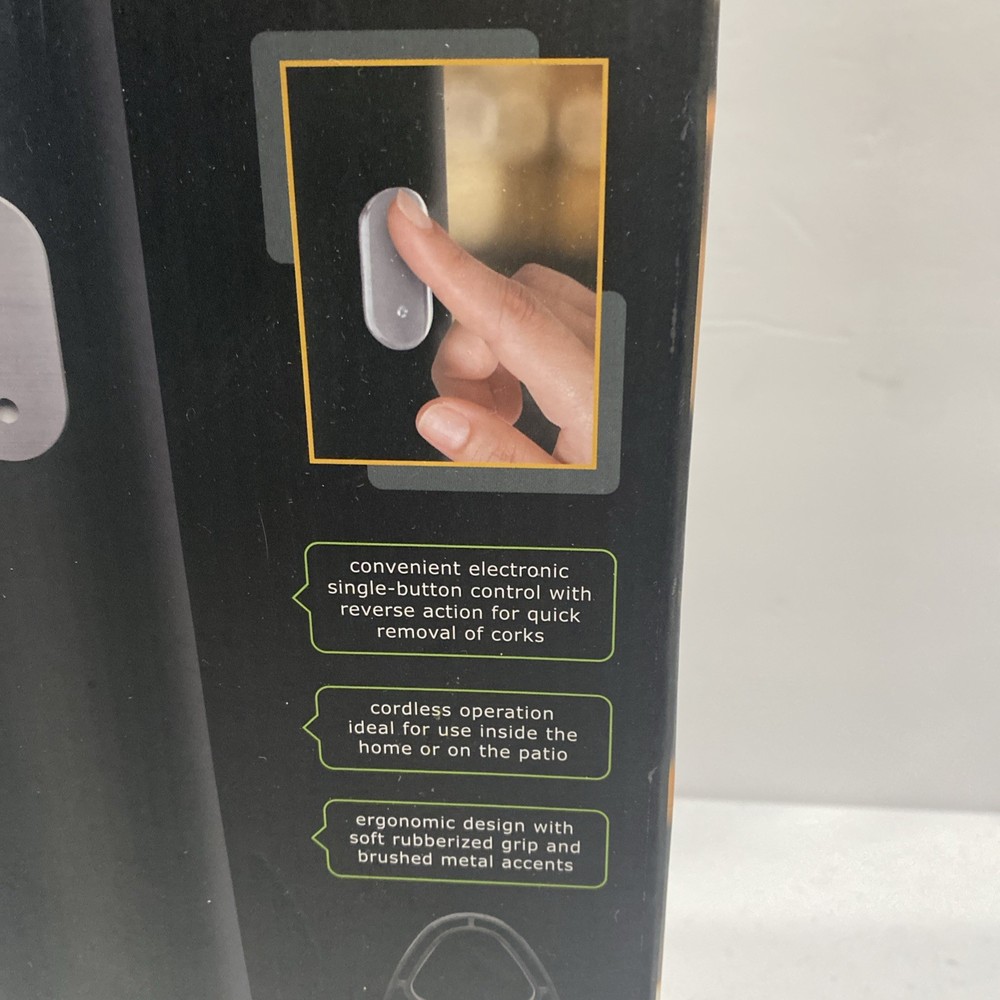 Automatic Wine Bottle Opener The Black Series Single Button Operation