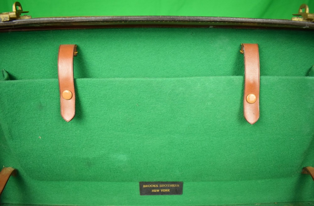 "Brooks Brothers c1930s Leather Steamer Trunk/ Valet Case"