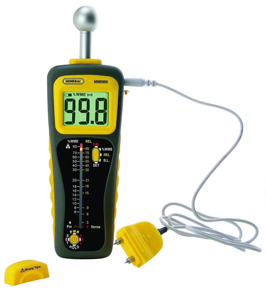 General Tools MMD950 Moisture Meter, Humidity Sensor - Pin Type / Pinless Device