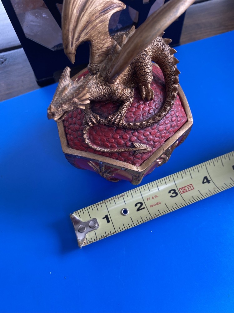 Dragon Urn Plastic Night Light With On & Off Switch With Rhinestones Used
