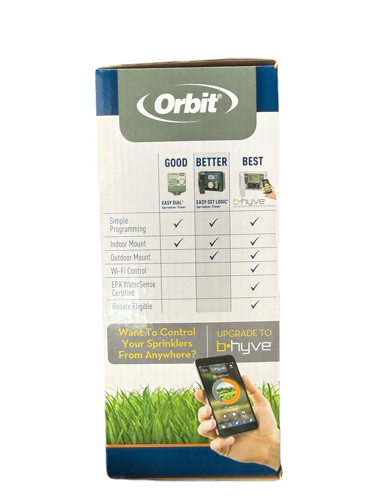 Orbit Easy Set Logic Sprinkler Timer 6 Station 57896 Simple Programming New