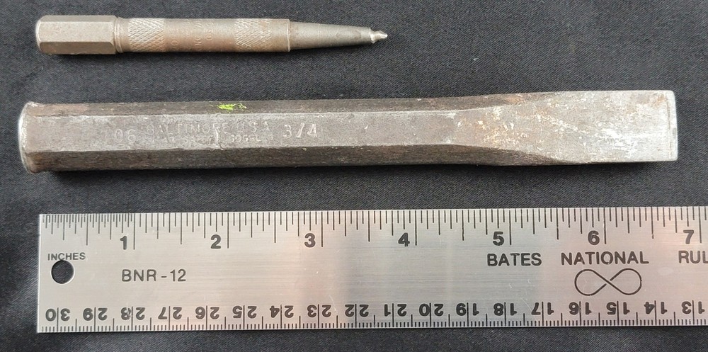Vintage Baltimore 472 Nail Set, Punch & Cold Chisel 3/4"x7"6