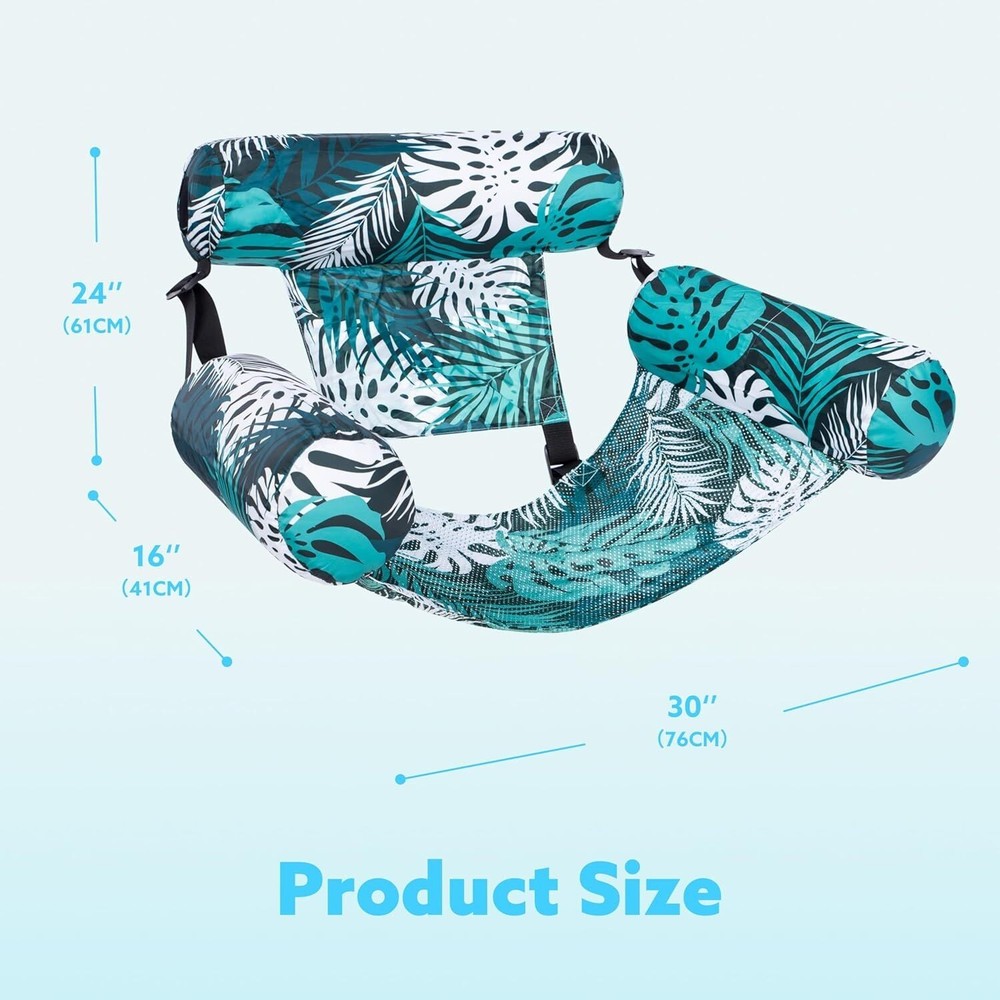 Syncfun 2 Packs Inflatable Pool Float Hammock Chairs Lounge Summer Water Fun US