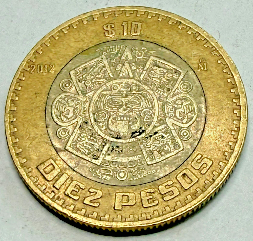Mexico 2012 10 Pesos Coin