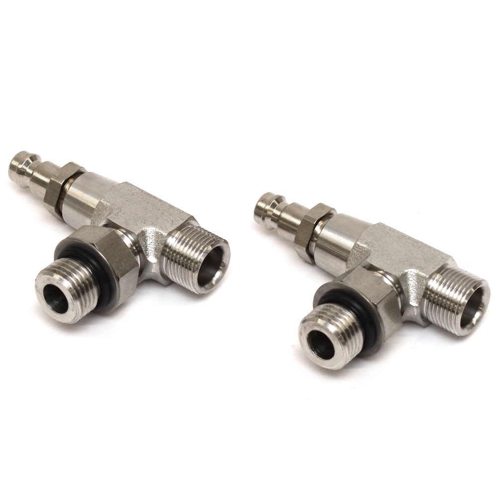 Seastar Boat Bleed Tee Fitting HF6013 | 3/8 Inch SS (Pair)