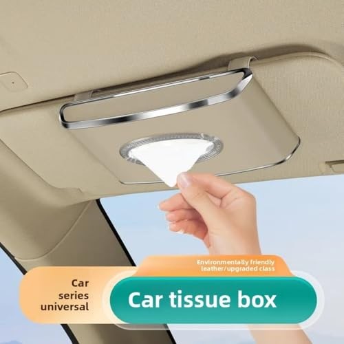 Leather Car Tissue Box for Car Interior, Multi-Function Tissue Black Hanging